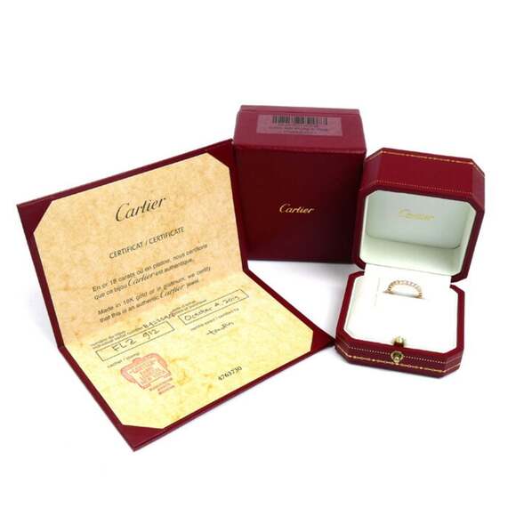 CARTIER 18k Gold Diamond Ring - Picture 8 of 8